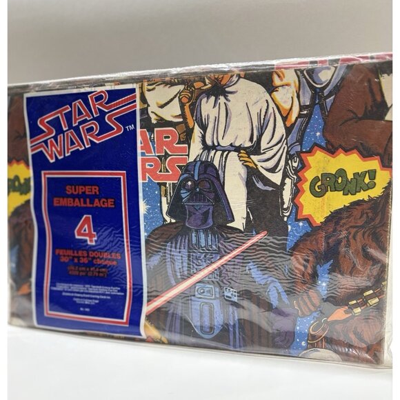 Vintage 1983 Star Wars Gift Wrap - Rare Retro Wrapping Paper - Picture 4 of 7